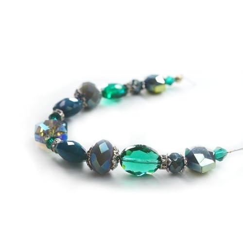 MATCH MUCH teal glass bead strand GBS-5001-TEAL