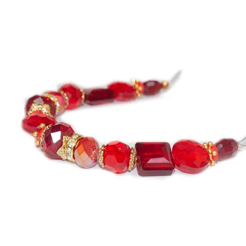 MATCH MUCH red glass bead strand GBS-5001-RED