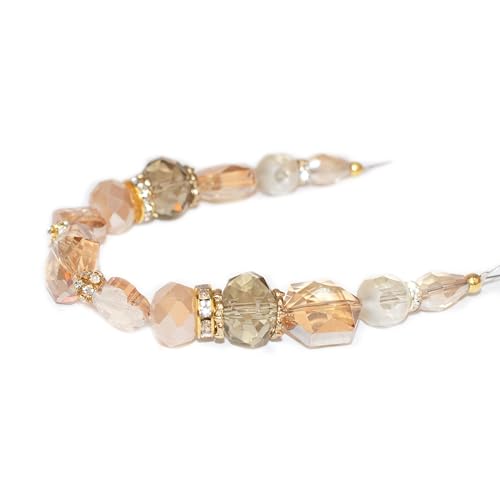 MATCH MUCH tan glass bead strand GBS-5001-TAN