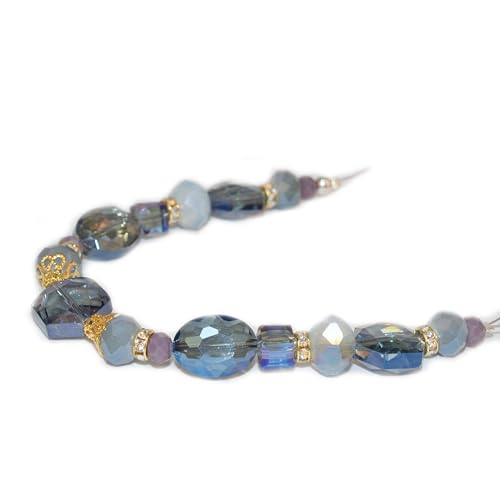 MATCH MUCH blue glass bead strand GBS-5001-BLUE