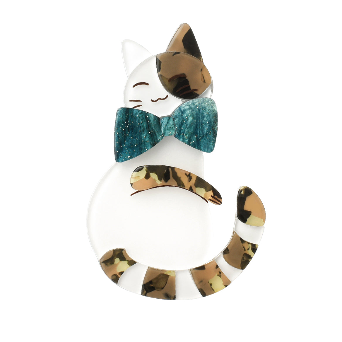 smiling romeo cat brooch - match much product image 1