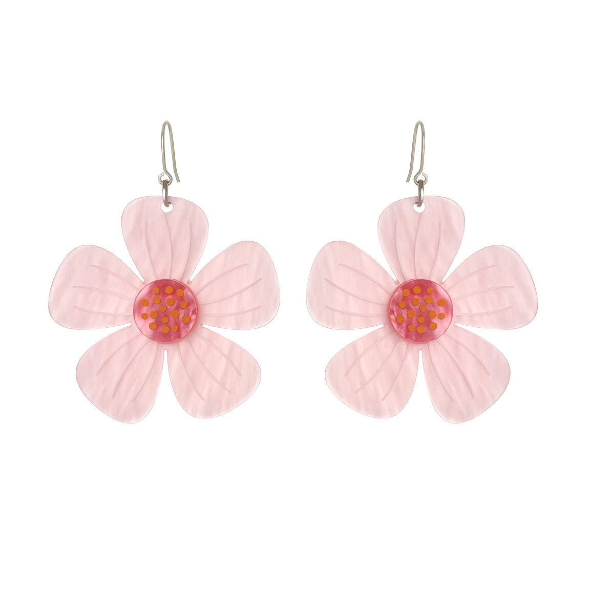 Flower Shape Resin Earrings Hook Style - Match Much product image 6