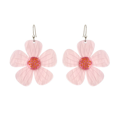 Flower Shape Resin Earrings Hook Style - Match Much product image 6