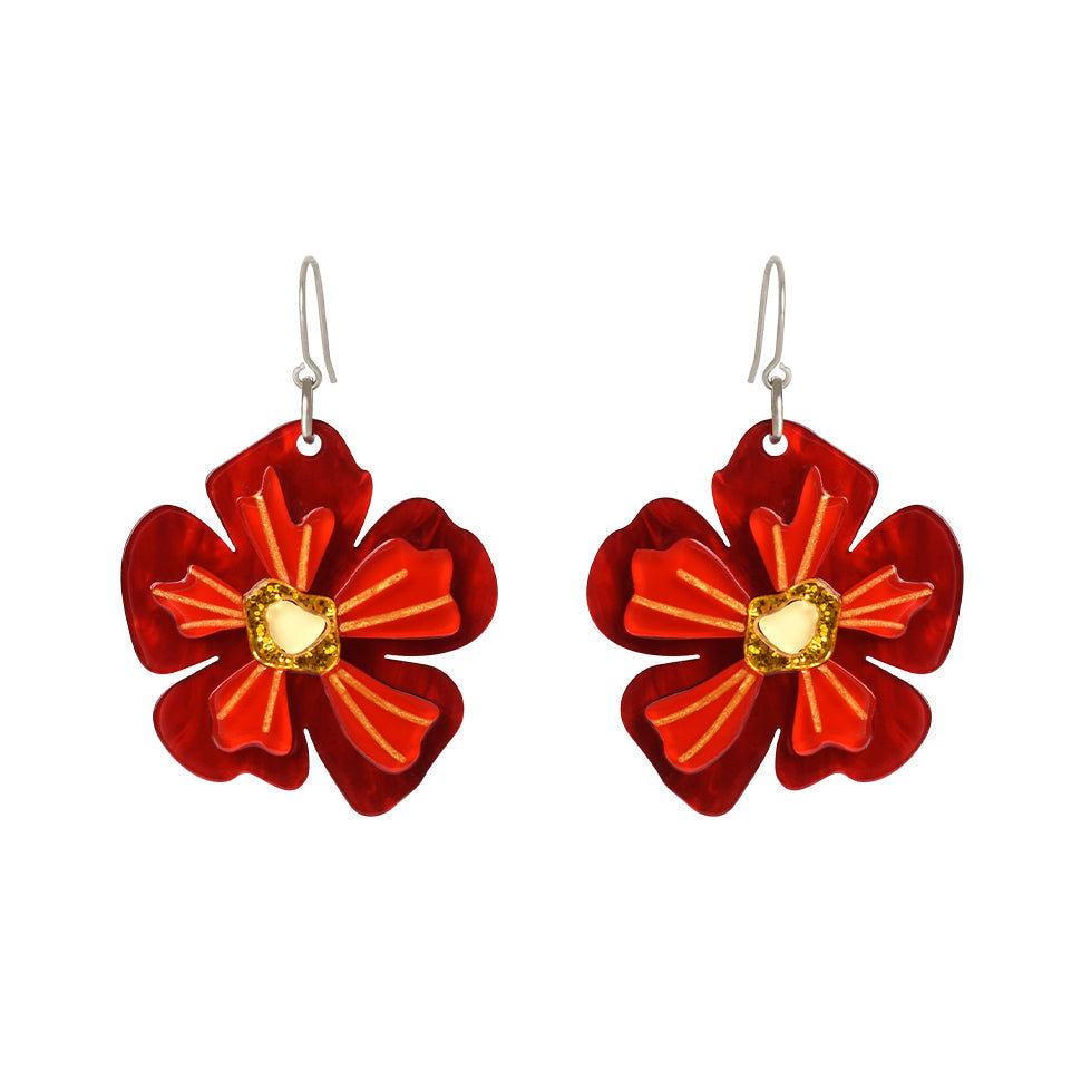 flower shape resin earrings hook style - match much product image 4