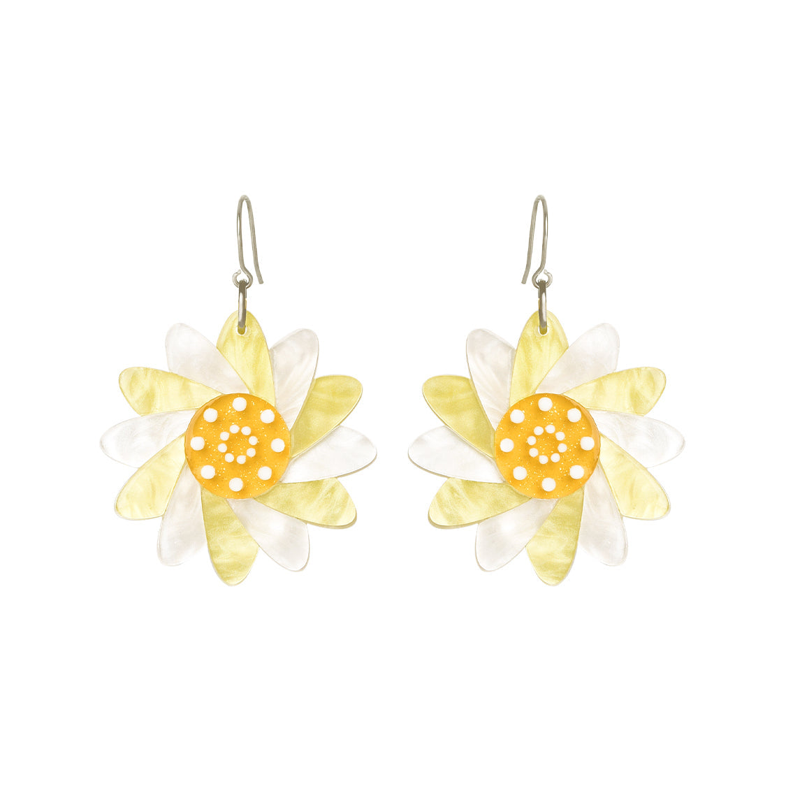 Flower Shape Resin Earrings Hook Style - Match Much product image 10