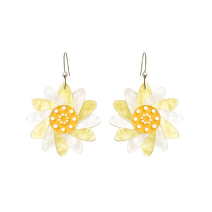 Flower Shape Resin Earrings Hook Style - Match Much product image 5