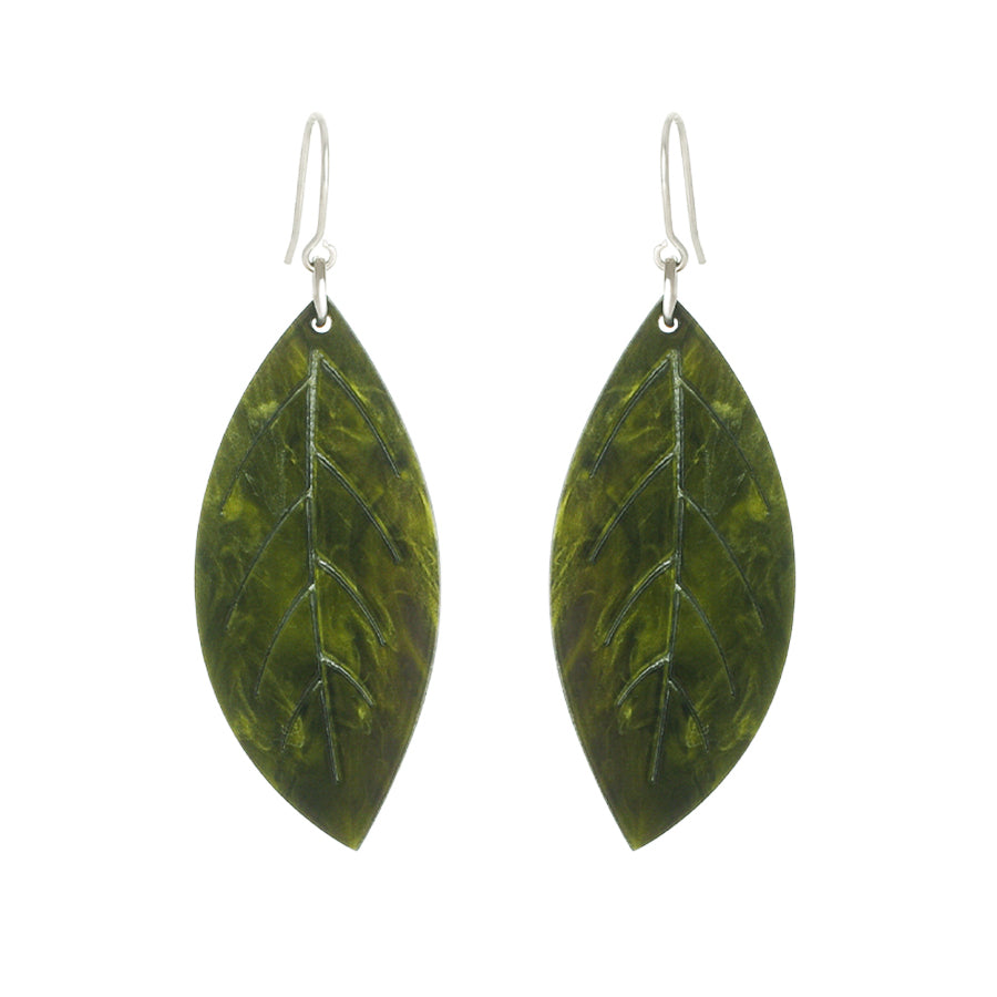 Leaf Shape Resin Earrings with Stud Style - Match Much product image 3