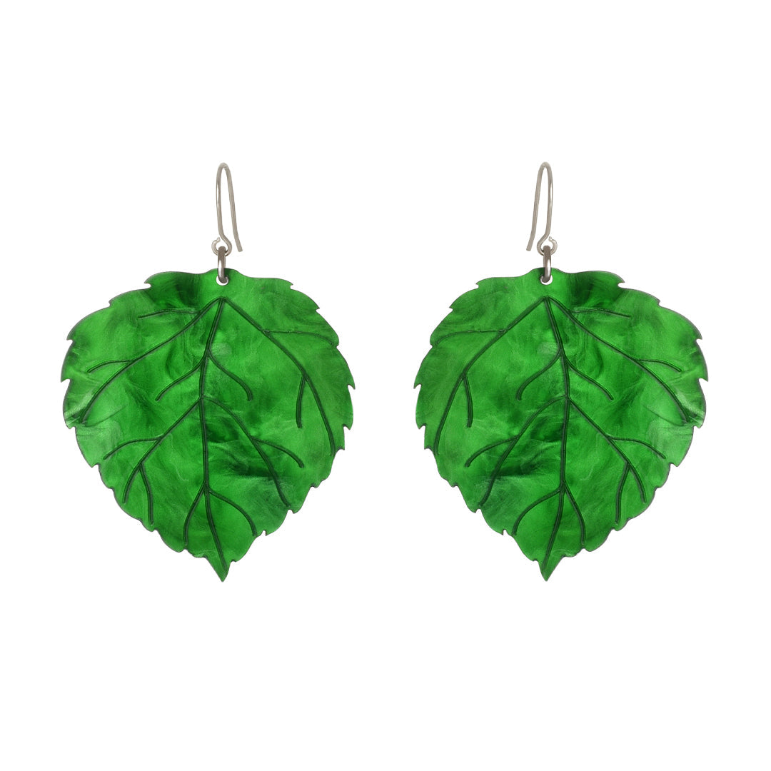 Leaf Shape Resin Earrings with Stud Style - Match Much product image 4