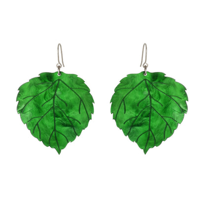Leaf Shape Resin Earrings with Stud Style - Match Much product image 4