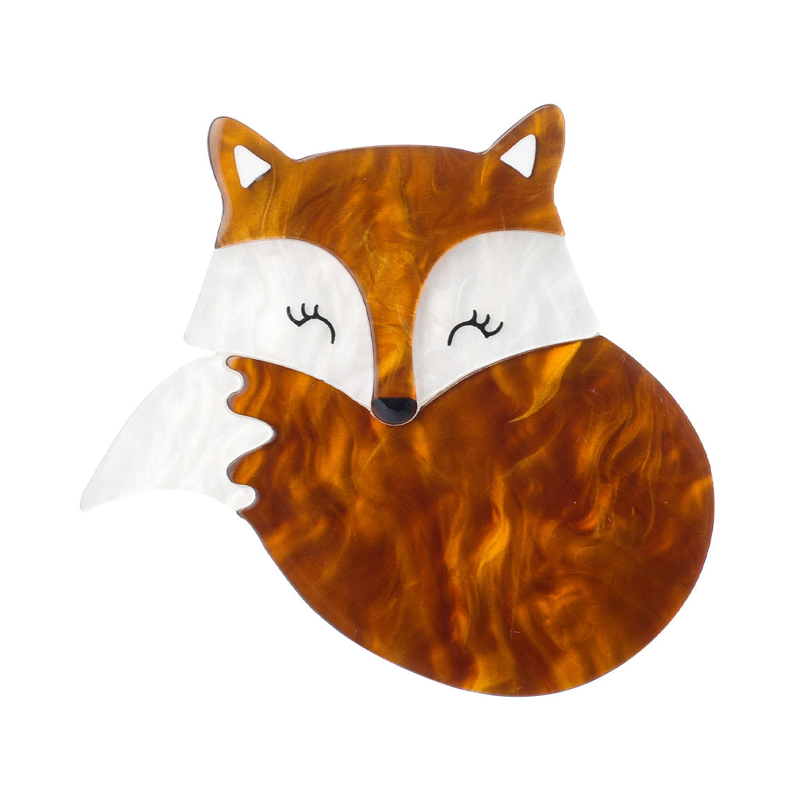 fox resin brooch - match much product image 1