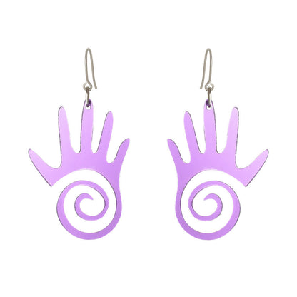 Mirroring Effect Palm Resin Earrings with Hook Style - Match Much product image 2