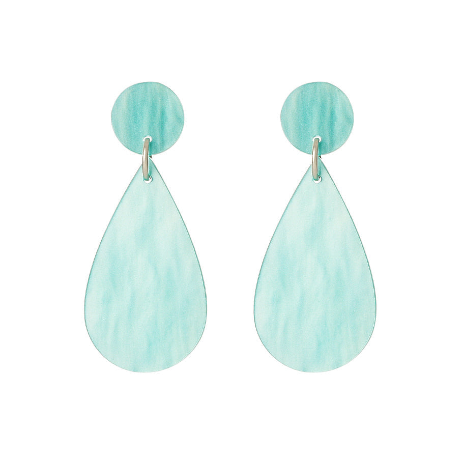 Rain Drop Resin Earrings with Stud Style - Match Much product image 1