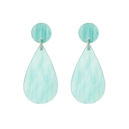 Rain Drop Resin Earrings with Stud Style - Match Much product image 1