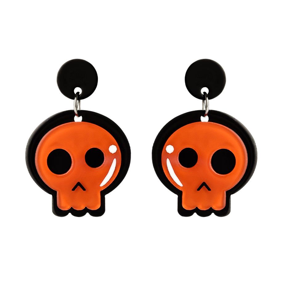 Skull Resin Earrings with Stud Style - Match Much product image 1