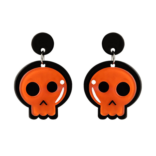 Skull Resin Earrings with Stud Style - Match Much product image 1
