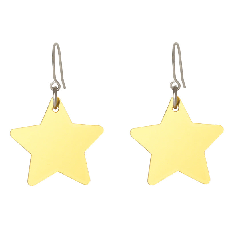 star shape resin earrings with hook style - match much product image 2