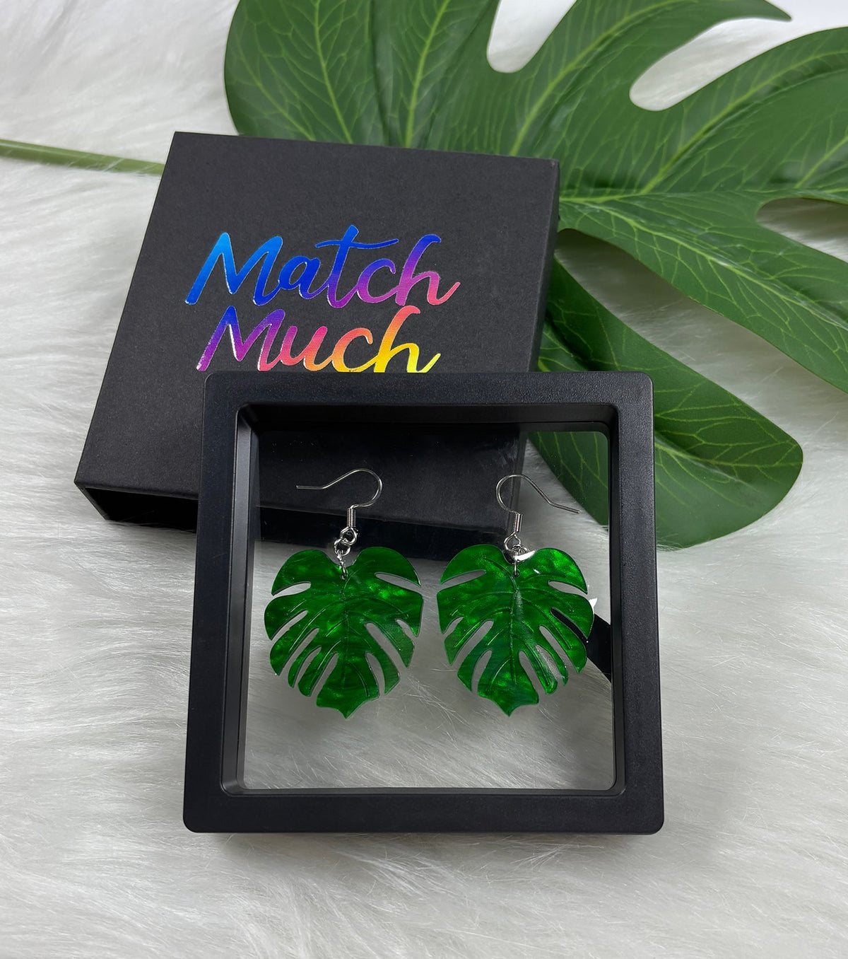 electric leaf earrings - match much product image 5
