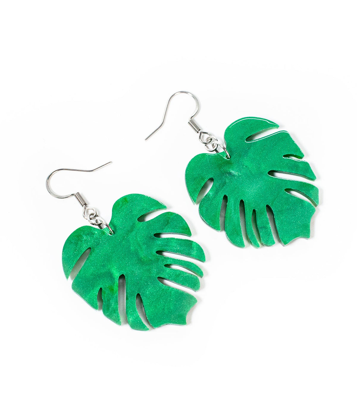 electric leaf earrings - match much product image 2