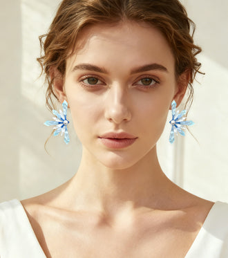 Snowflake Earrings Christmas Statement Jewelry for Women