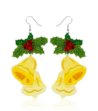 Jingle Bell Earrings Christmas Statement Jewelry for Women