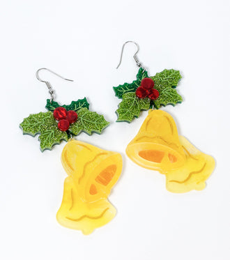 Jingle Bell Earrings Christmas Statement Jewelry for Women