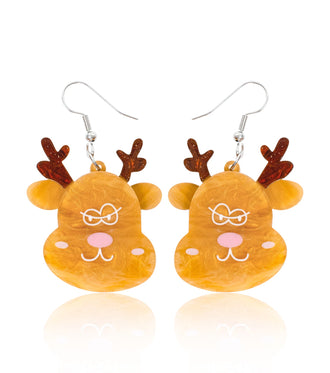 Reindeer Earrings Christmas Statement Jewelry for Women