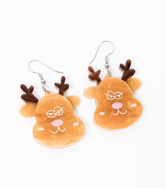 Reindeer Earrings Christmas Statement Jewelry for Women