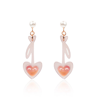 Mirrored Heart-Glow Key Earrings - Match Much product image 1