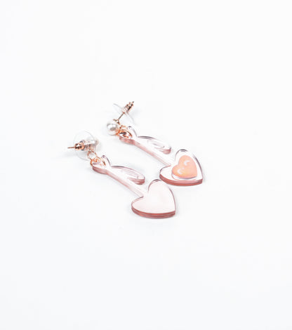 Mirrored Heart-Glow Key Earrings - Match Much product image 3