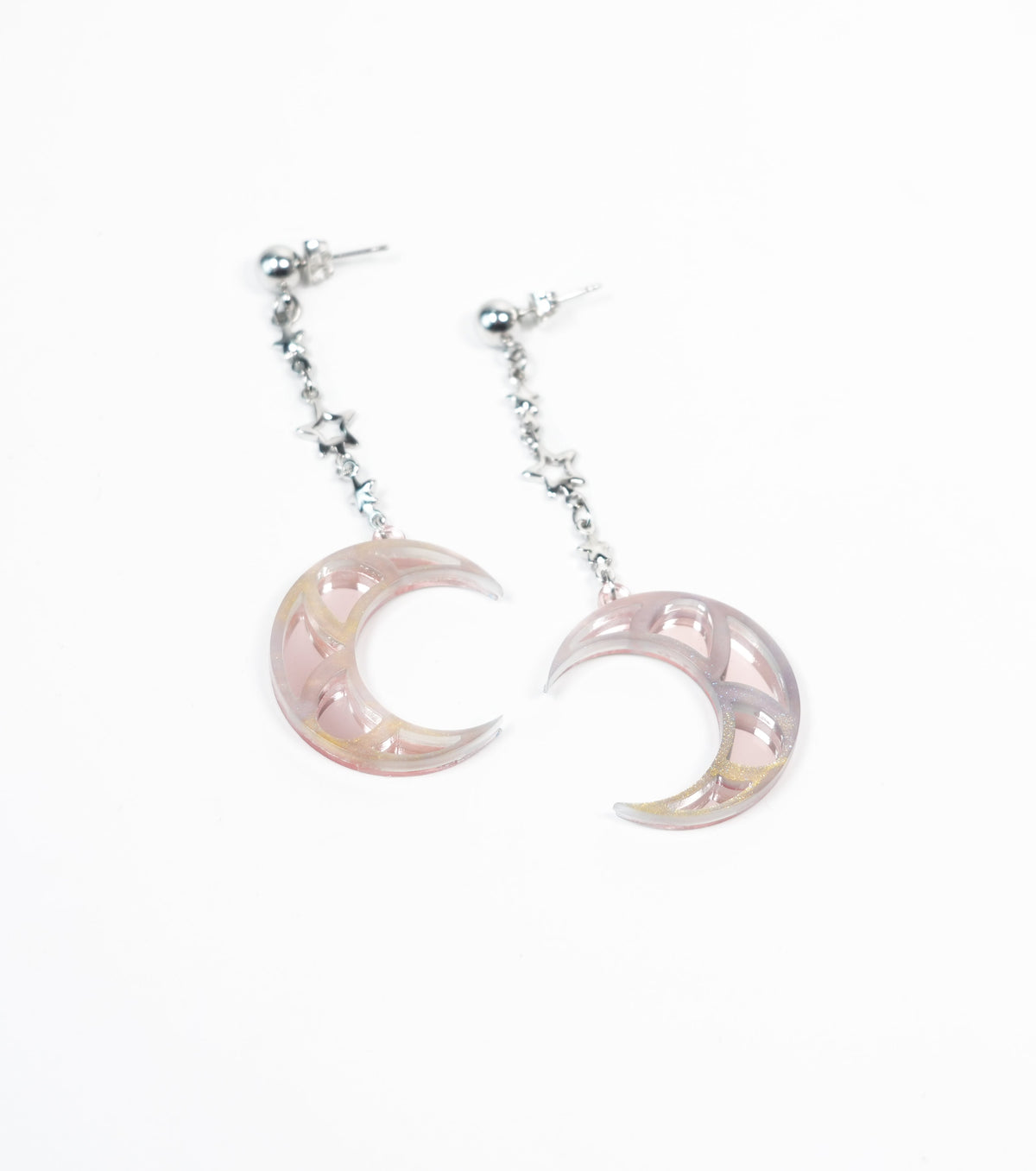 mirror moon & star earrings - match much product image 2