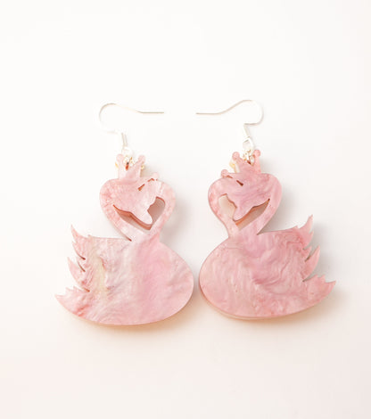 Peach Blossom Swan Earrings - Match Much product image 3