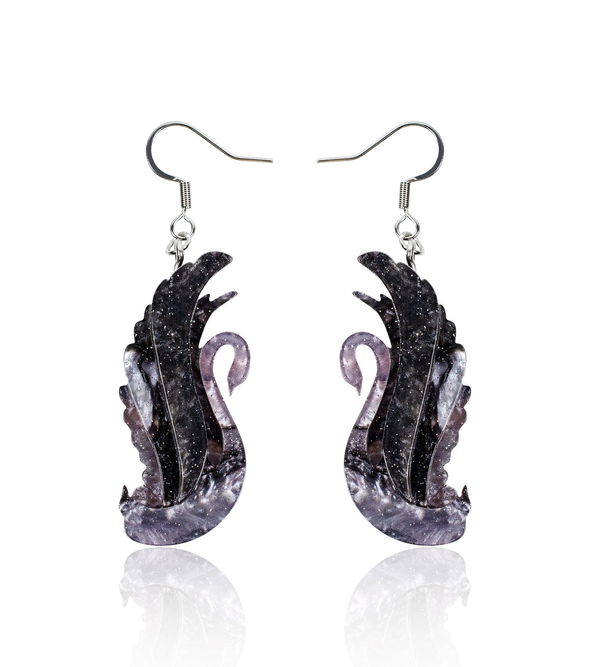 Midnight Ink Swan Earrings - Match Much product image 1
