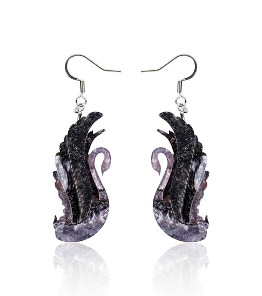 Midnight Ink Swan Earrings - Match Much product image 1
