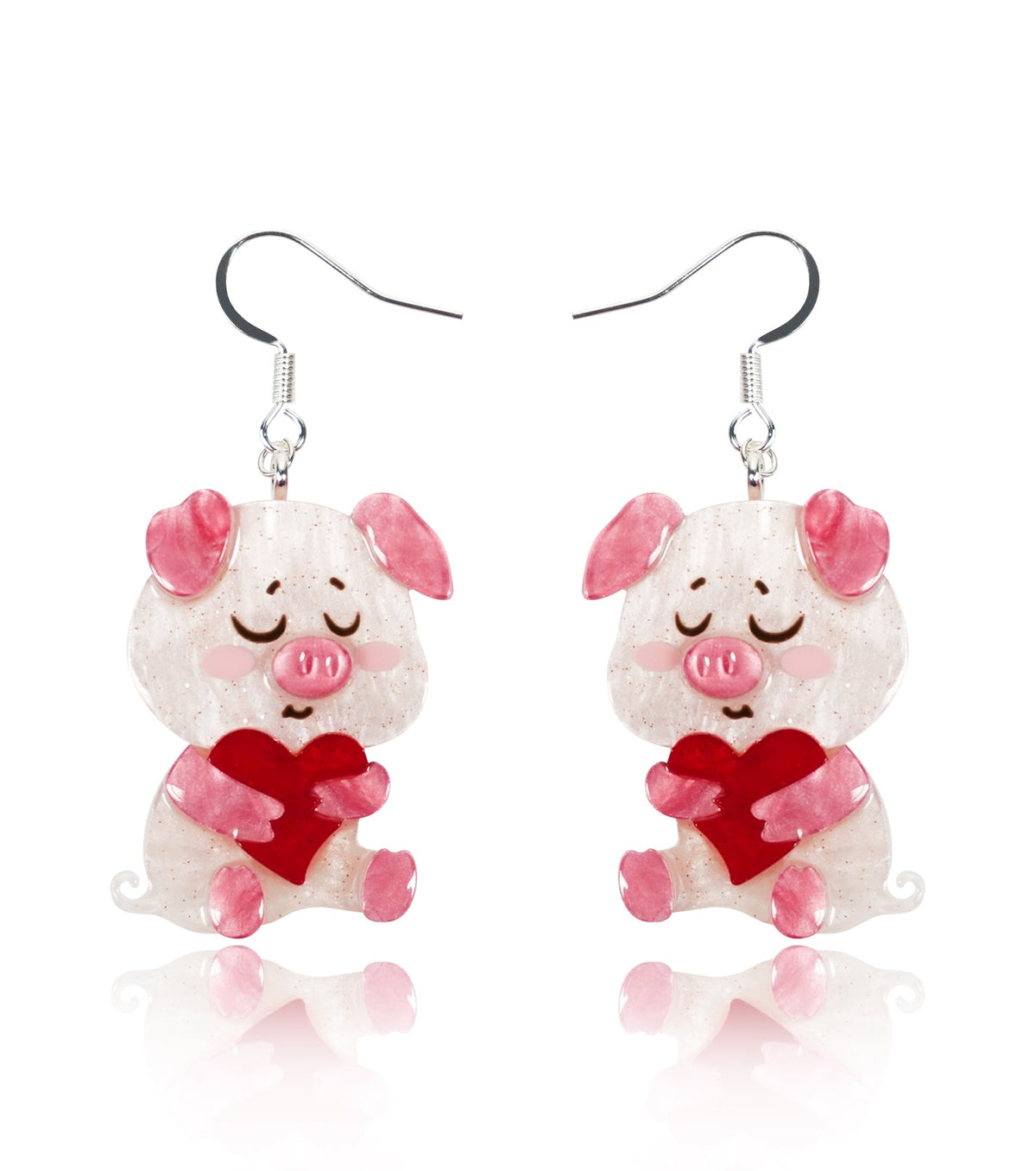 heart-full piggy earrings - match much product image 1