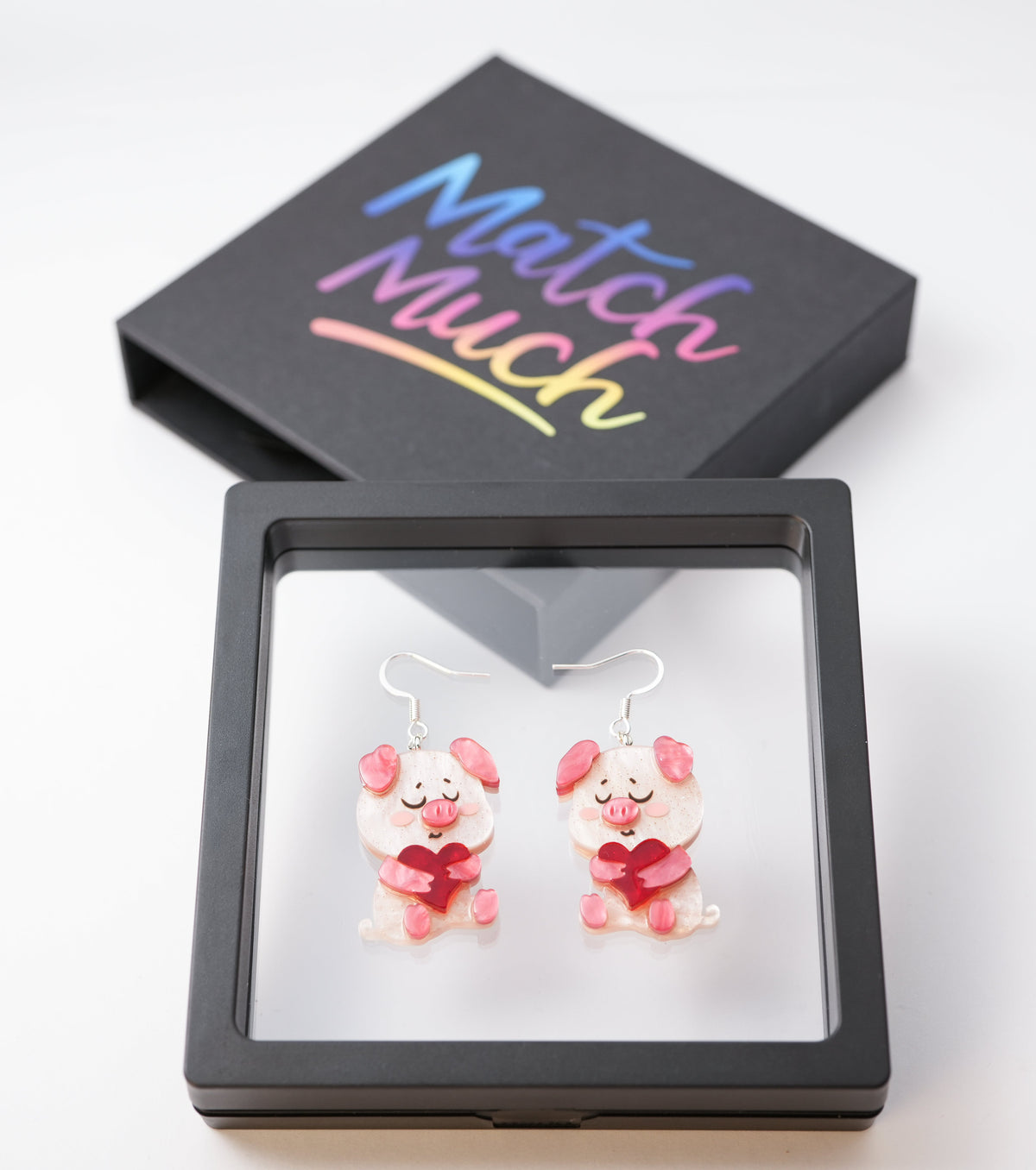 heart-full piggy earrings - match much product image 4