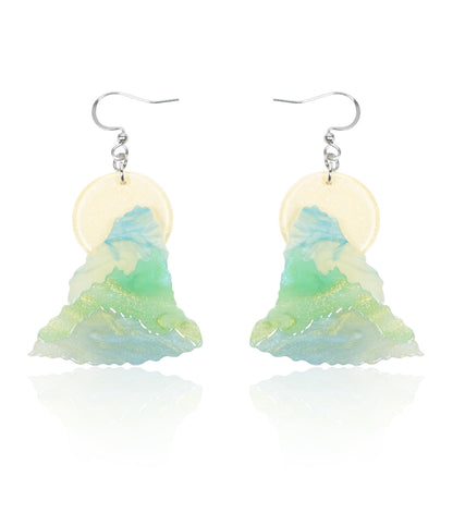 Moon Over Jade Mountains Earrings - Match Much product image 1