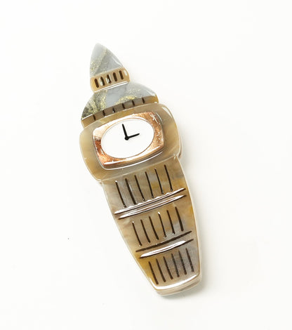 Tea Time Tower Brooch For European Cultural tourism - Match Much product image 3