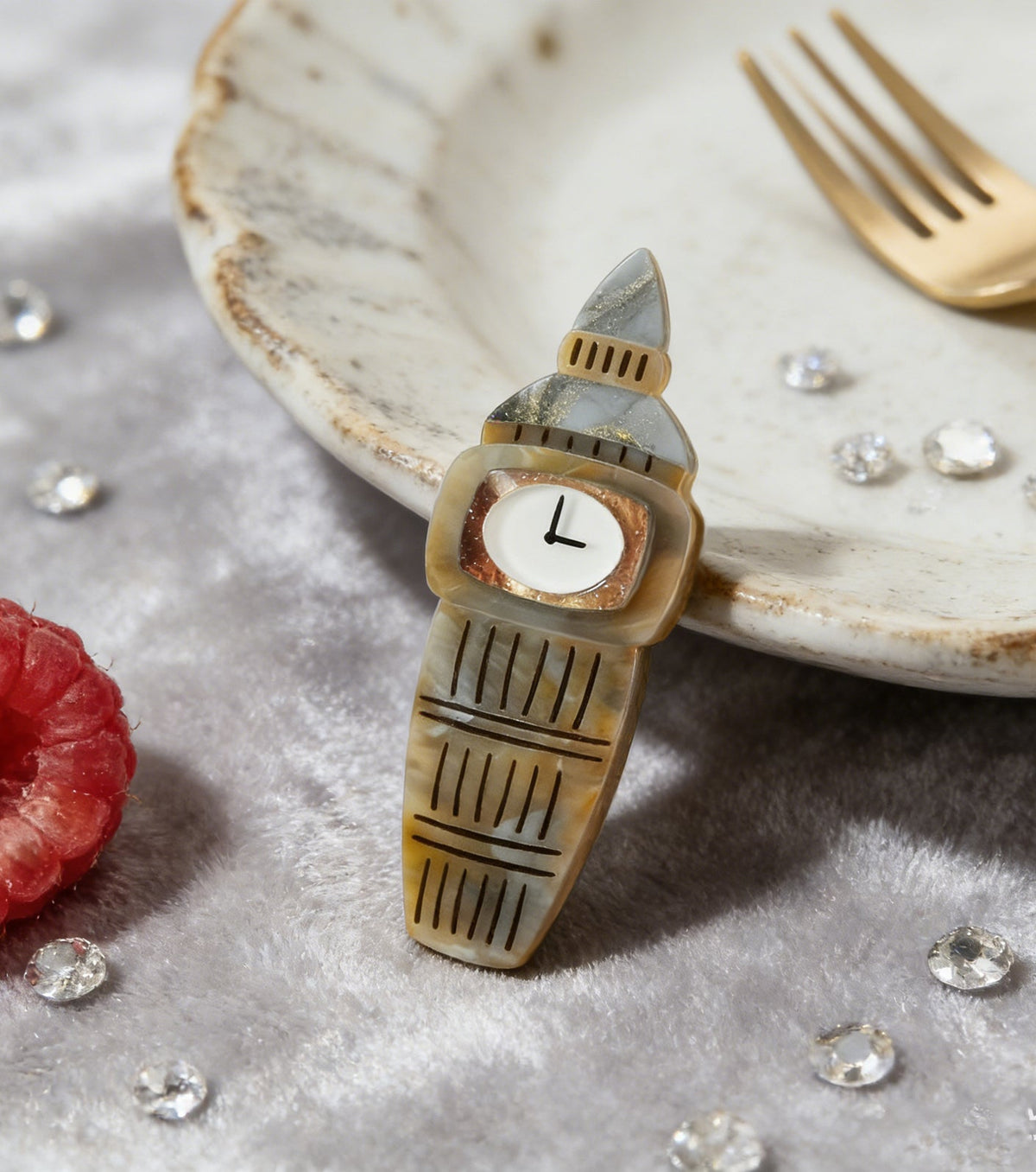 tea time tower brooch for european cultural tourism - match much product image 2