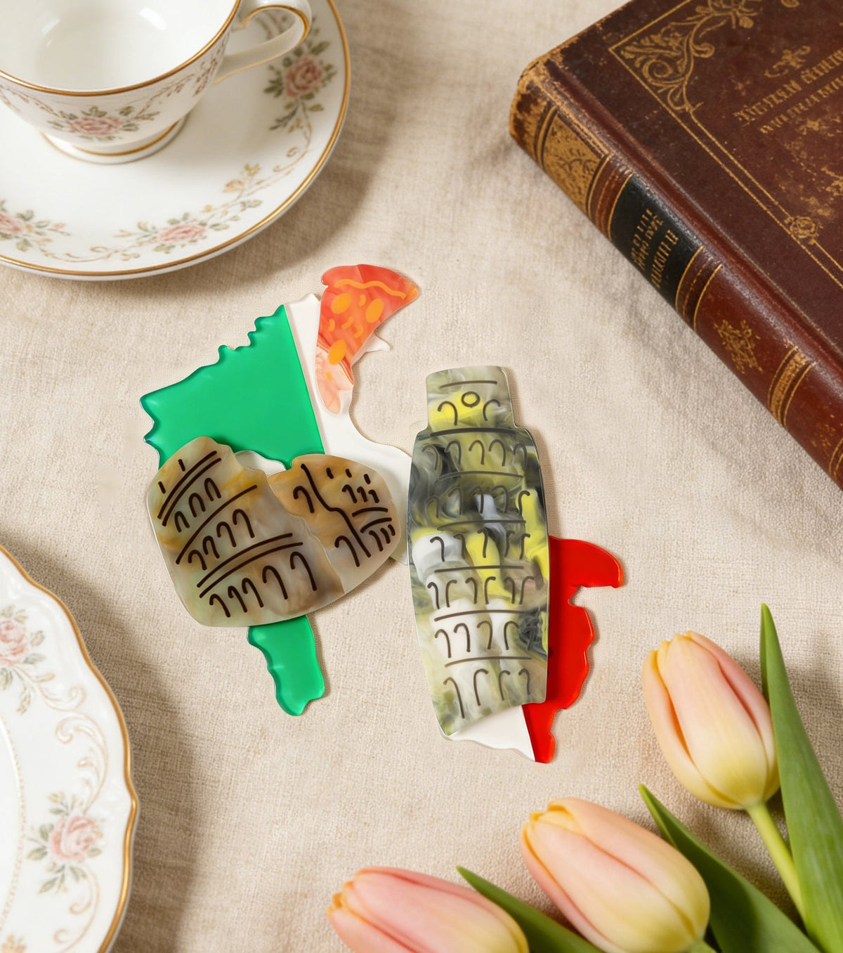 Italian Itinerary Brooch For European Cultural tourism - Match Much product image 2