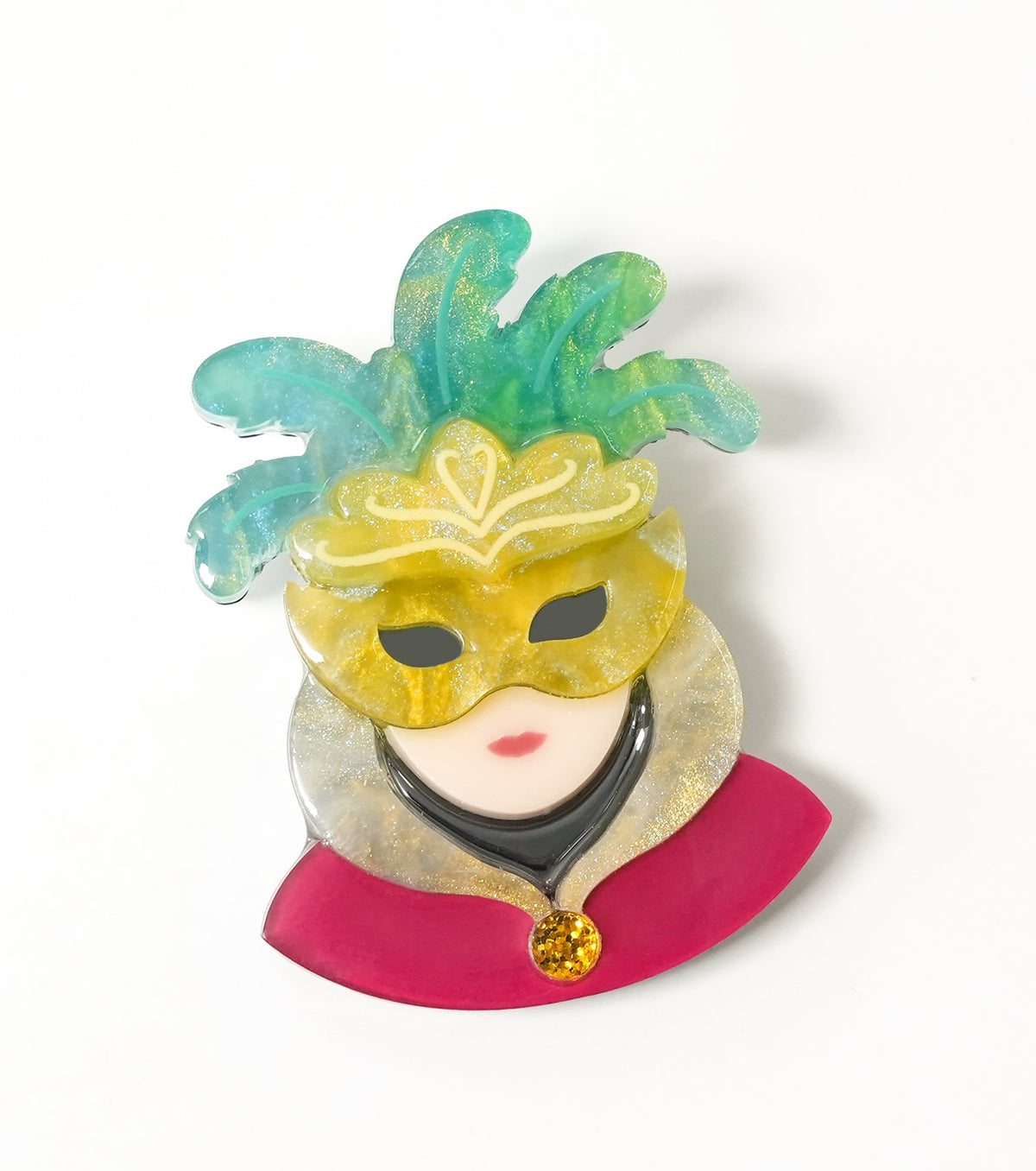 Venetian Masquerade Brooch For European Cultural tourism - Match Much product image 3