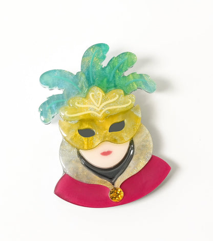 Venetian Masquerade Brooch For European Cultural tourism - Match Much product image 3