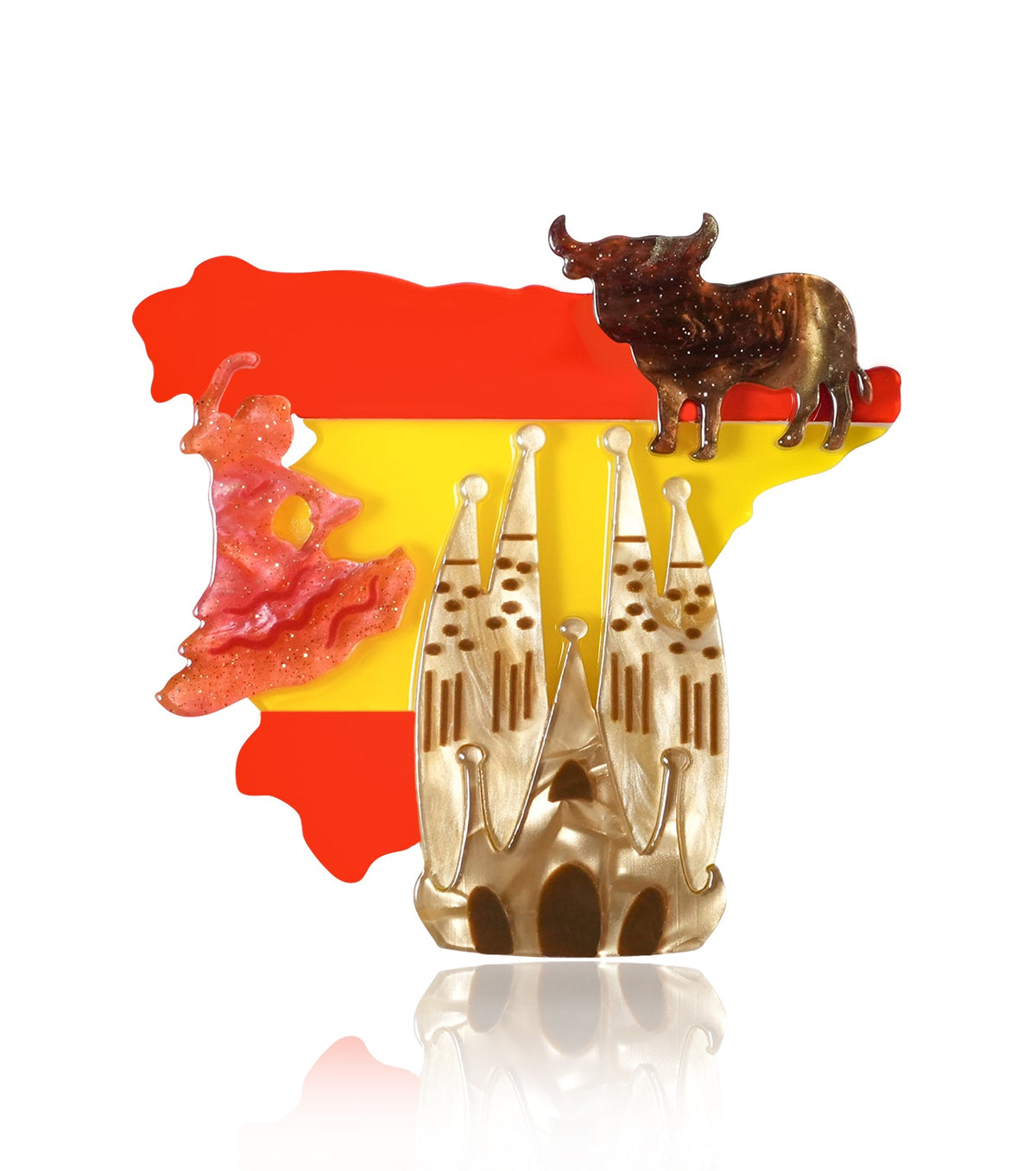 spanish rhythms brooch for european cultural tourism - match much product image 1