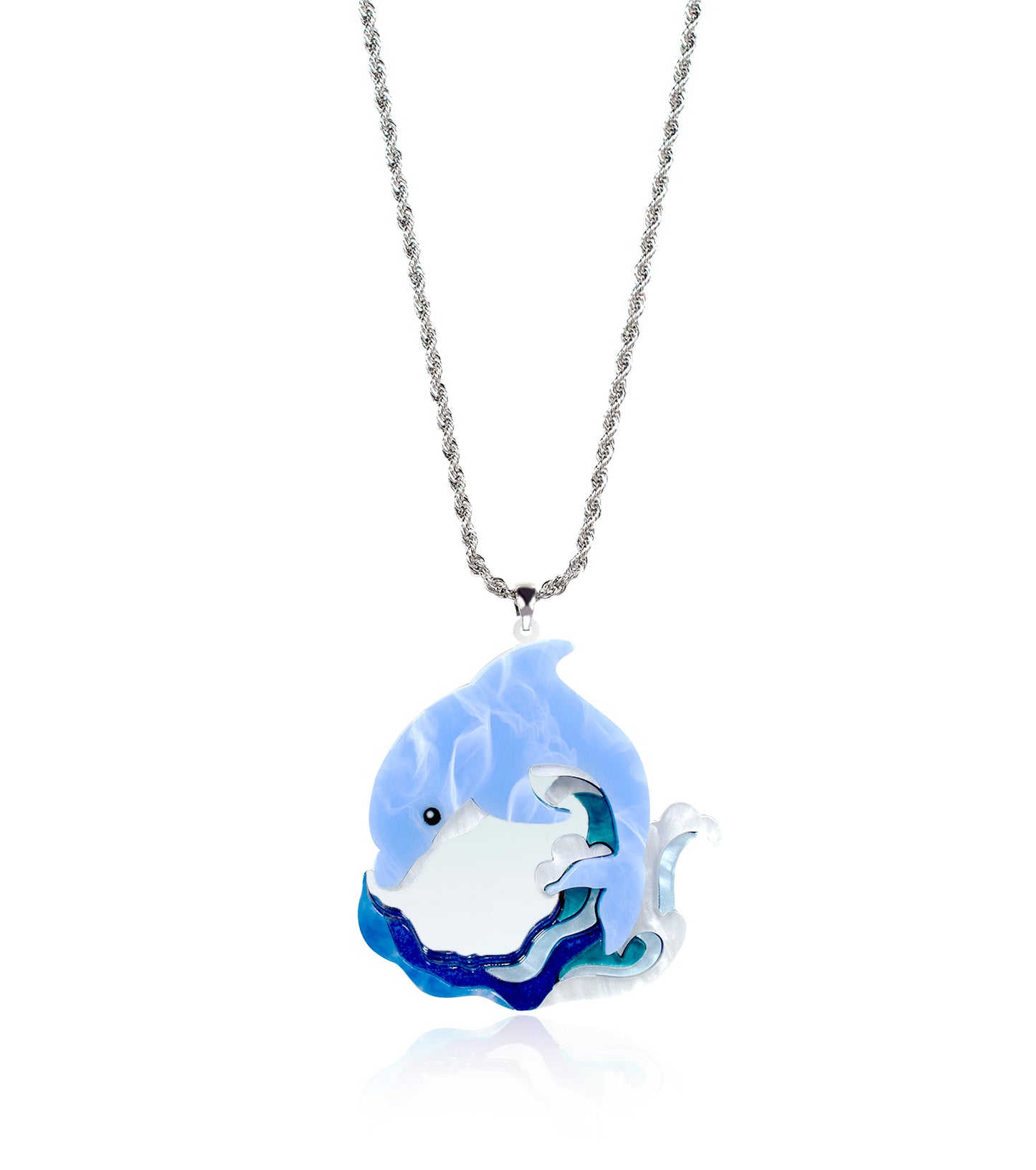 pro surfer dolphin necklace