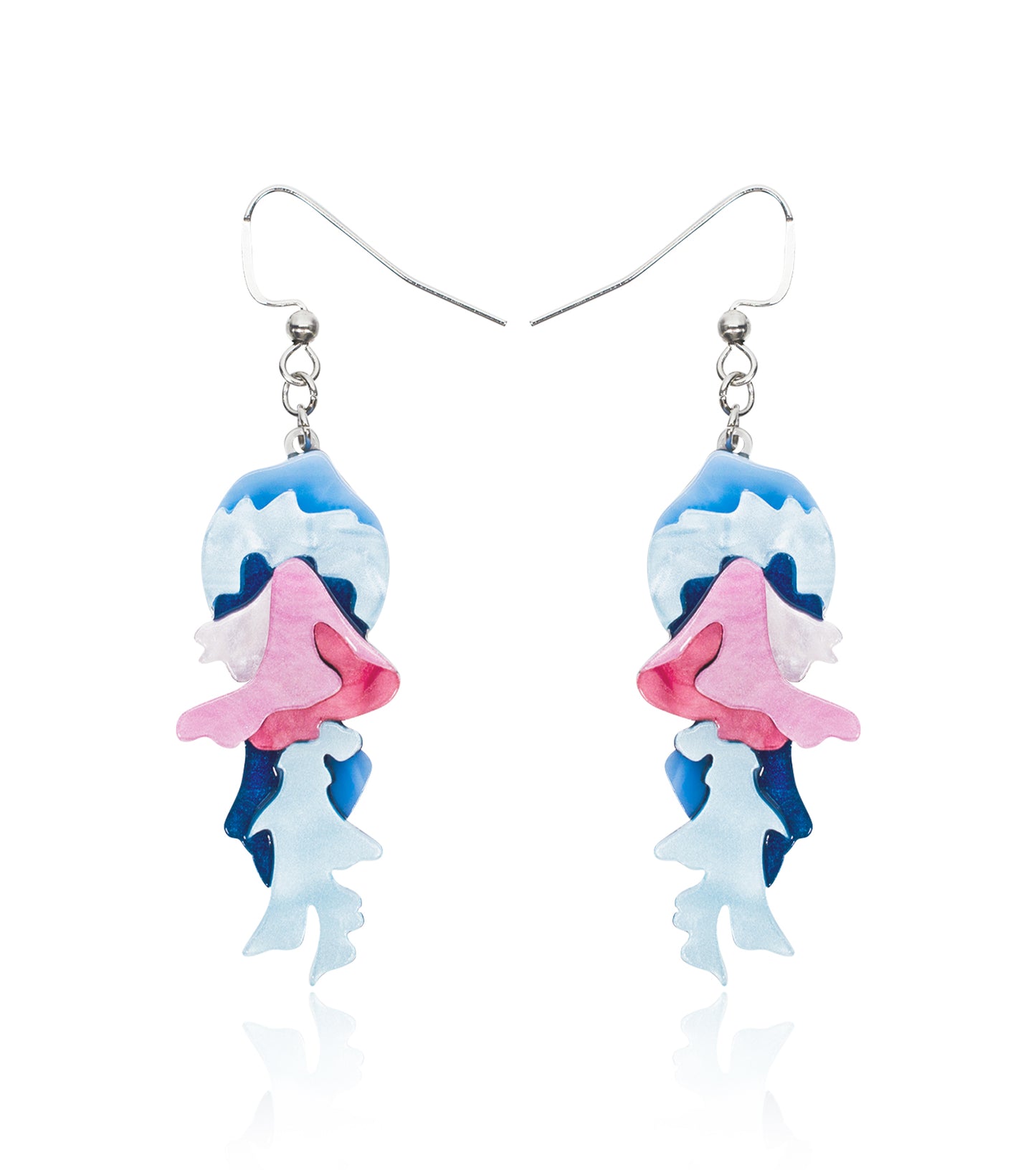 floating ballerina jellyfish earrings