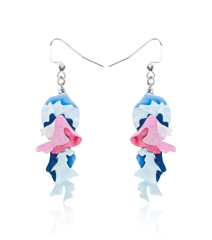 Floating Ballerina Jellyfish Earrings