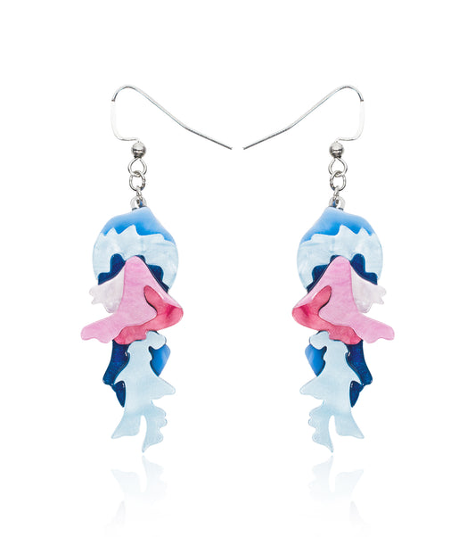 Floating Ballerina Jellyfish Earrings