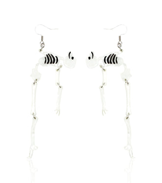 Skeleton Earrings Acrylic Resin Halloween Statement Jewelry for Women