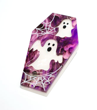 Ghost Brooch Acrylic Resin Halloween Statement Jewelry for Women
