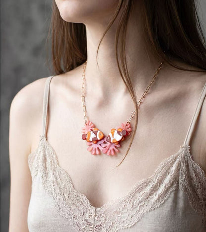Clownfish & Pink Coral Necklace