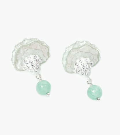 Diamond Seashell Earrings